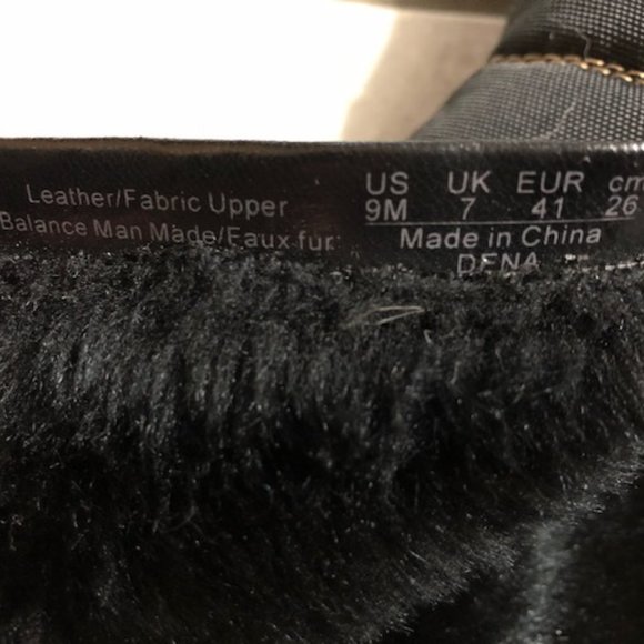 Black leather and suede calf-height winter fur boots - Picture 11 of 13